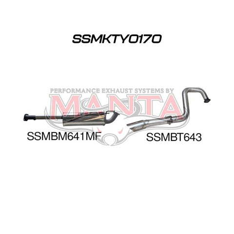 Manta FJ Cruiser V6 2.5in Catback Exhaust System