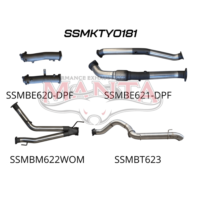 Manta Toyota Landcruiser VDJ200 V8 DPF 3in Dual Turbo