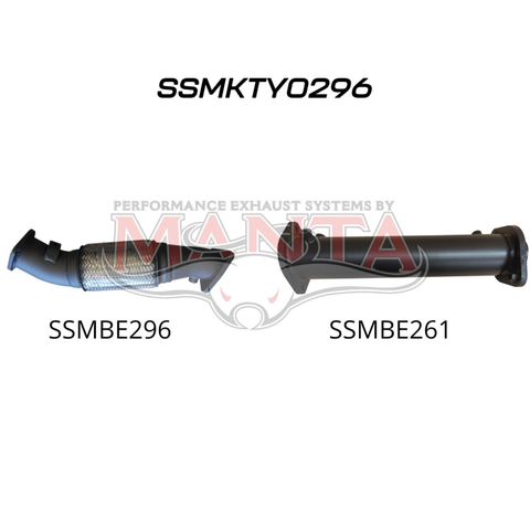 Manta VDJ76/78/79 V8 3in No Cat DPF Replacement Exhaust
