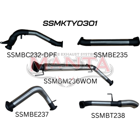 Manta Toyota Landcruiser 300 Series V6 3in Turbo Back