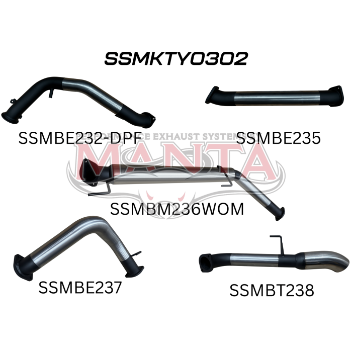 Manta Toyota Landcruiser 300 Series V6 3in Turbo Back