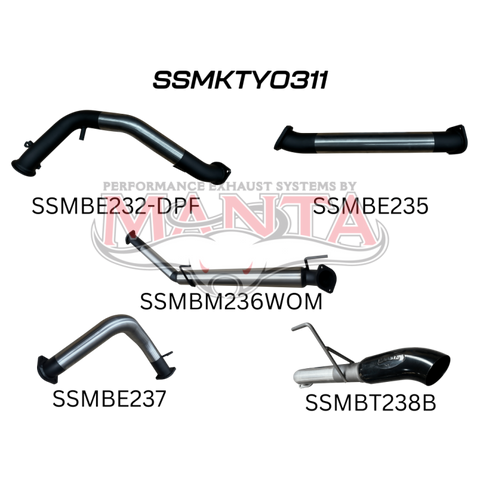 Manta Toyota Landcruiser 300 Series V6 3in Turbo Back