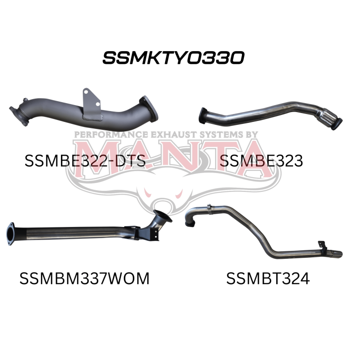 Manta HZJ105 DTS Turbo 3in Turbo Back without Muffler