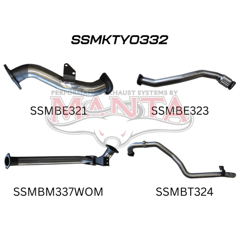 Manta HZJ105 CT26 Turbo 3in Turbo Back without Muffler