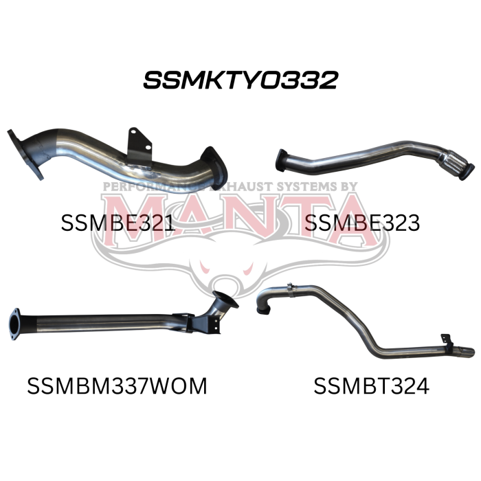 Manta HZJ105 CT26 Turbo 3in Turbo Back without Muffler