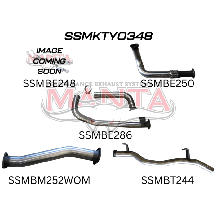 Manta HZJ75, 78 3in Without Muffler to Suit DTS Turbo