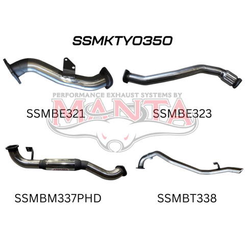Manta HZJ80 3in Turbo Back With Hotdog To Suit CT26 Turbo
