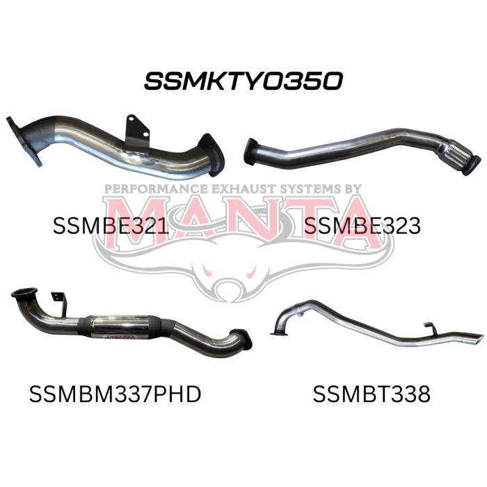 Manta HZJ80 3in Turbo Back With Hotdog To Suit CT26 Turbo