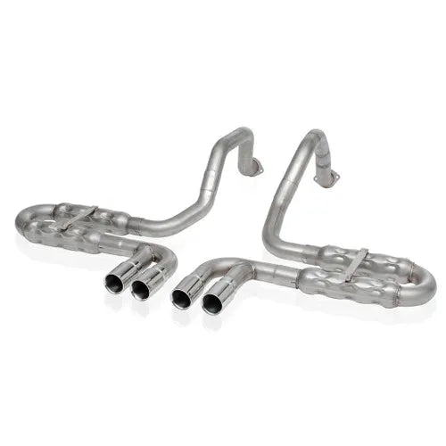 Stainless Works 1997-04 Corvette C5 2-1/2in Axleback Quad Rolled Edge Tips — fits Chevrolet Corvette