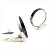 Chrome finished vintage stainless side mirror with black rubber bezel and mount for chrysler valiant pacer ap5-cl
