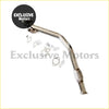Shiny chrome stainless steel downpipe with textured exhaust manifold and gaskets for mazda miata na 1.6l 1990-1993