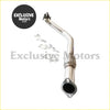 Shiny stainless steel downpipe for mazda miata na 1.6l 1990-1993 with braided section and flanged ends