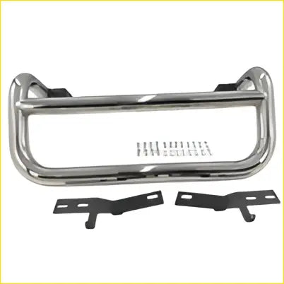 Chrome finished steel front bumper guard with mounting brackets for stainless steel nudge bar toyota rav4 2013-2018