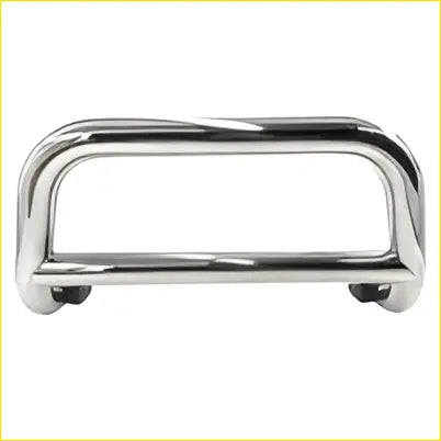 Chrome finished stainless steel nudge bar front bumper guard with sleek curved design for Toyota Hilux N80 2015-2023