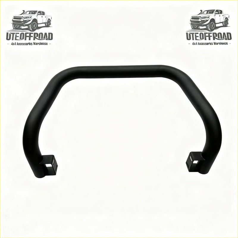 Black curved metal front bumper guard with mounting brackets for stainless steel nudge bar mitsubishi triton 2005-2015