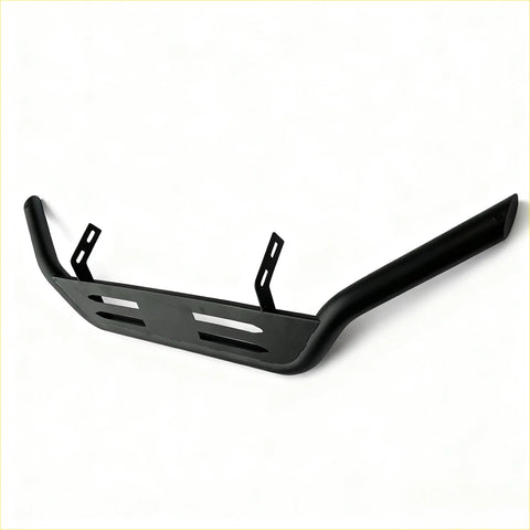 Black matte stainless steel nudge bar for mitsubishi triton 2015-2018 with front bumper guard and slotted design