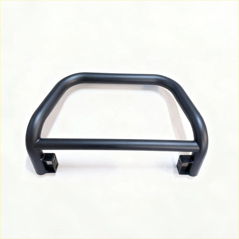 Black metal front bumper guard with curved bars and brackets for stainless steel nudge bar mitsubishi triton pajero 2015 2018 matte