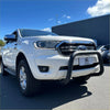 White ford ranger with black front bumper guard featuring stainless steel nudge bar for px1 2 3 2012-2021 and everest