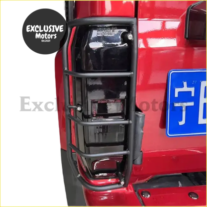 Stainless Steel Tail Light Cover for Toyota Land Cruiser - black - Lights