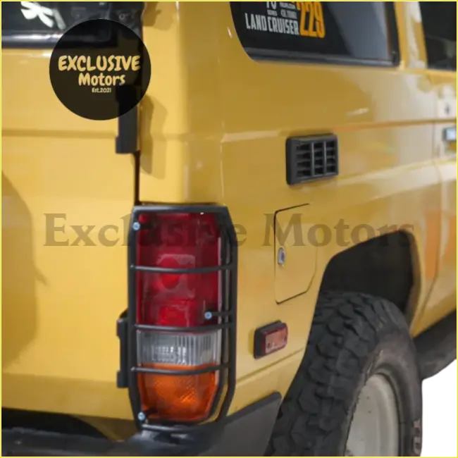 Stainless Steel Tail Light Cover for Toyota Land Cruiser - black - Lights