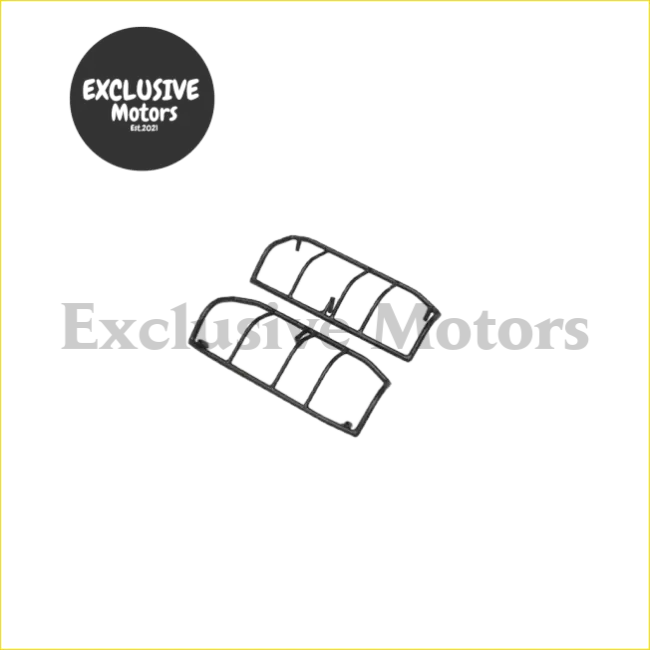 Stainless Steel Tail Light Cover for Toyota Land Cruiser - black - Lights