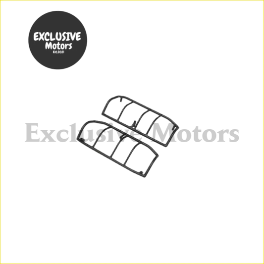 Stainless Steel Tail Light Cover for Toyota Land Cruiser - black - Lights