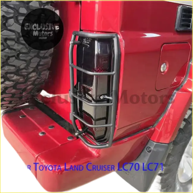 Stainless Steel Tail Light Cover for Toyota Land Cruiser - black - Lights