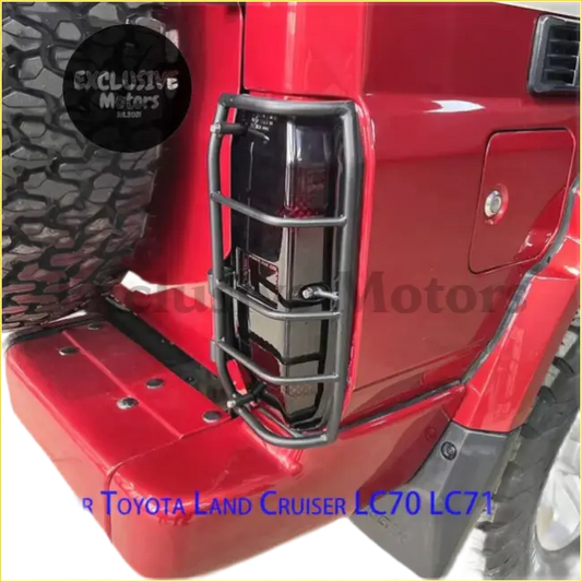 Stainless Steel Tail Light Cover for Toyota Land Cruiser - black - Lights