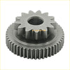 Silver metallic starter idler gear reduction with two interlocking gears for suzuki ozark 250 ltf250 2003–2014