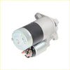 Silver and black starter motor with copper terminals suitable for mitsubishi triton ME MF MG MH MJ MK 4G64 shown from back side