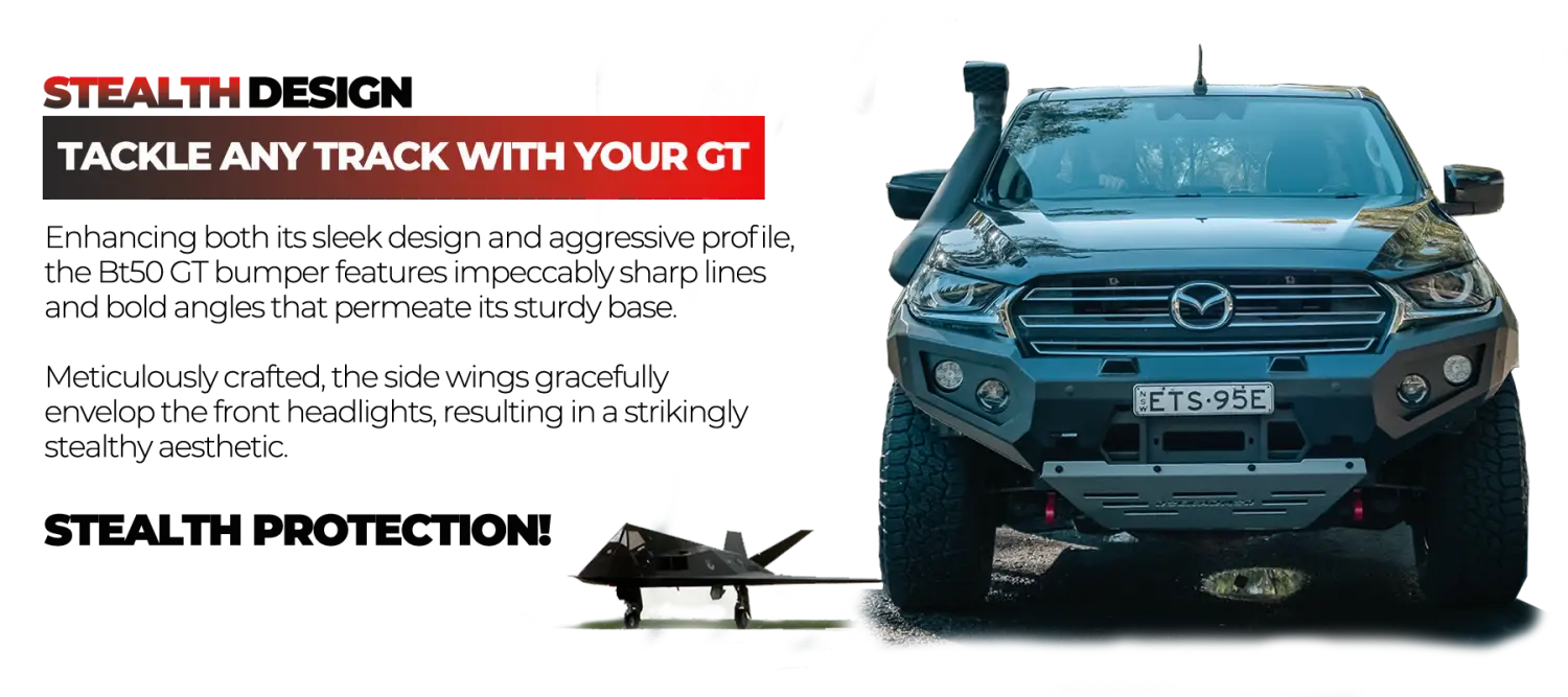 Rockarmor Gt Hoopless Steel Bullbar - Mazda Bt50 2020+ (Full Bar Replacement)