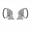 Chrome finished steel fender mirror with sleek curved design and black rimmed glass for nissan datsun sunny 1966-1982