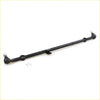 Black painted metal steering center drag link with ball joints for nissan big-m 1990-1999 back side view