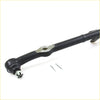Black coated steering center drag link with silver metallic joint and pins for nissan big-m 1990-1999