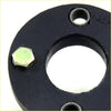 Black cast iron steering column coupling hub adapter with greenish hex bolt for datsun nissan 720 d21 1984-1986