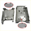 Back side of gray plastic steering column cover no tilt with molded mounting posts for toyota 4runner hilux surf 1990-1995