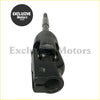 Black metal universal joint with cylindrical shaft and gear-like end for steering column shaft toyota hiace regius ace 2004-2011
