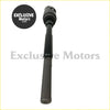 Black metal steering column shaft with ribbed texture and threaded end for toyota hiace regius and ace 2004-2011