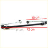 Black and silver steel steering drag link set for bedford kb ls 4x2 1980-1988 with 72 cm and 30 cm rods and mounting hardware