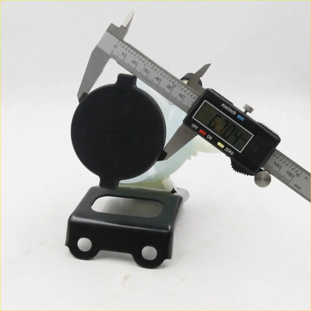 Black plastic car cigarette lighter cover with circular top and mounting bracket for toyota hilux mk6 sr5 2004-2010