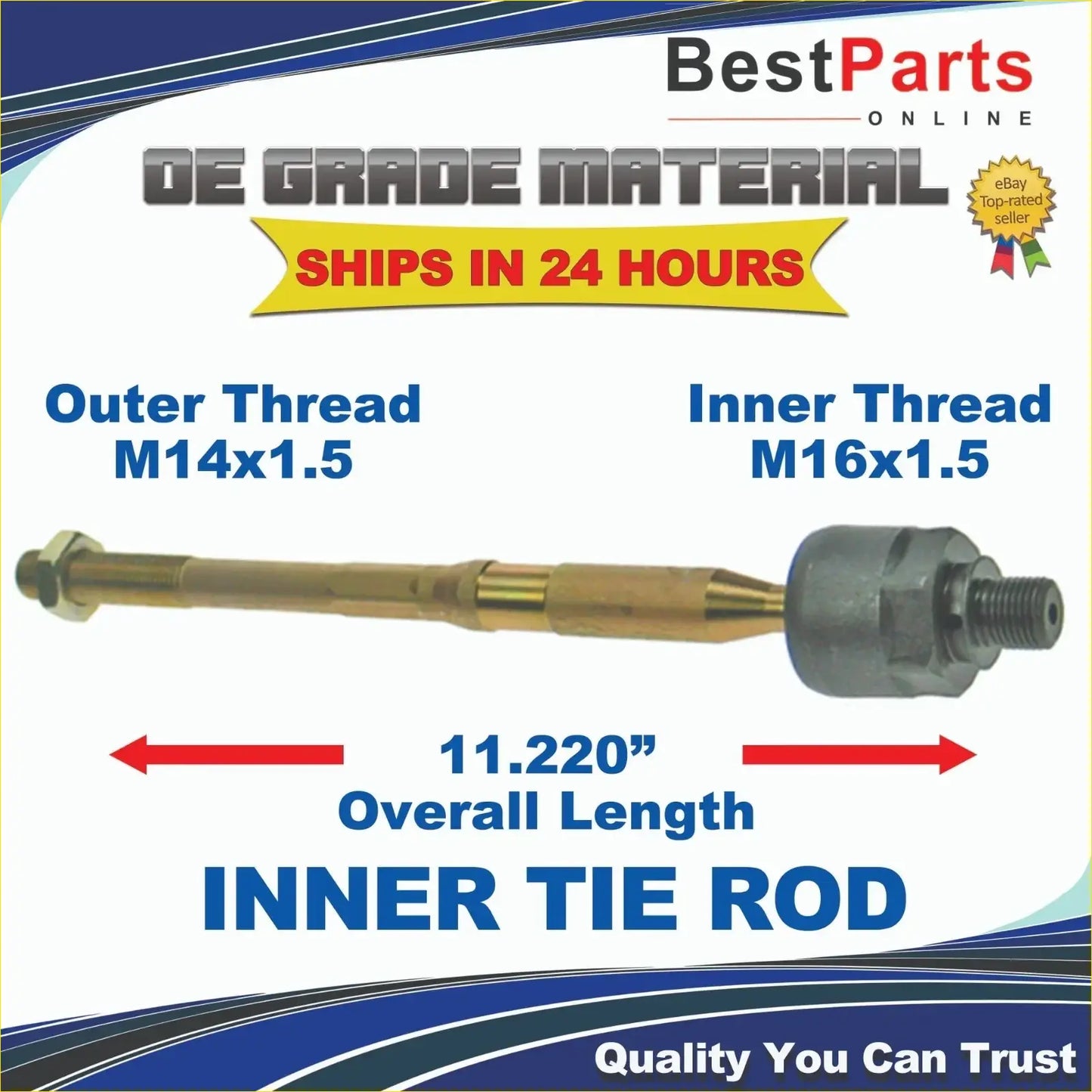 Steering Inner Tie Rod End 16mm & 14mm for Chevrolet Colorado 2WD