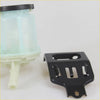 Translucent light green plastic steering power fluid tank with black cap and bracket for toyota hilux mk6 sr5 diesel