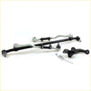 Black and silver metal steering linkage kit with ball joints and mounting hardware for nissan crew cab 1998-2000