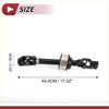 Black universal joint steering shaft with metallic center for Toyota Highlander 2014-2019 showing back side