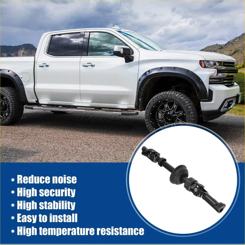 Black universal drive shaft for trucks made of steel shown from back side for steering shaft toyota sienna 2004-2010 two pack