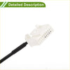 White plastic connector with black cable for stereo radio harness bluetooth aux adapter fit toyota 4runner 2003-2023