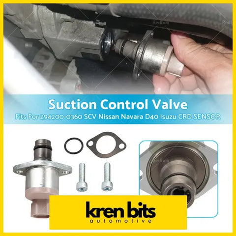 Silver metallic suction control valve with beige plastic housing and threaded fittings for Nissan Navara D40 Isuzu engines