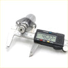 Silver metallic engine valve actuator with flanged base and threaded stem for toyota hilux 2004-2015 measured at 46.22mm