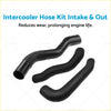 Black rubber intercooler hose kit for intake and out suitable for mitsubishi triton mn 10-15 td 25l engine