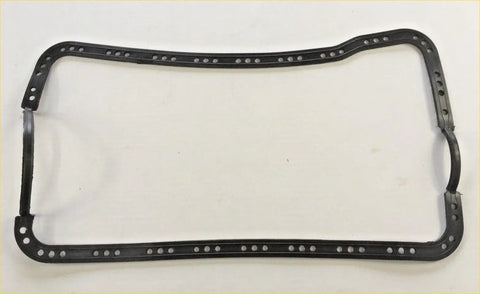 Black rubber sump pan gasket with circular holes and reinforced corners for ford sierra xr4i granada bronco ranger